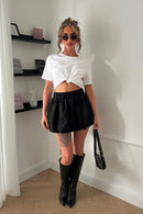 Becki Black Puff Ball Skirt