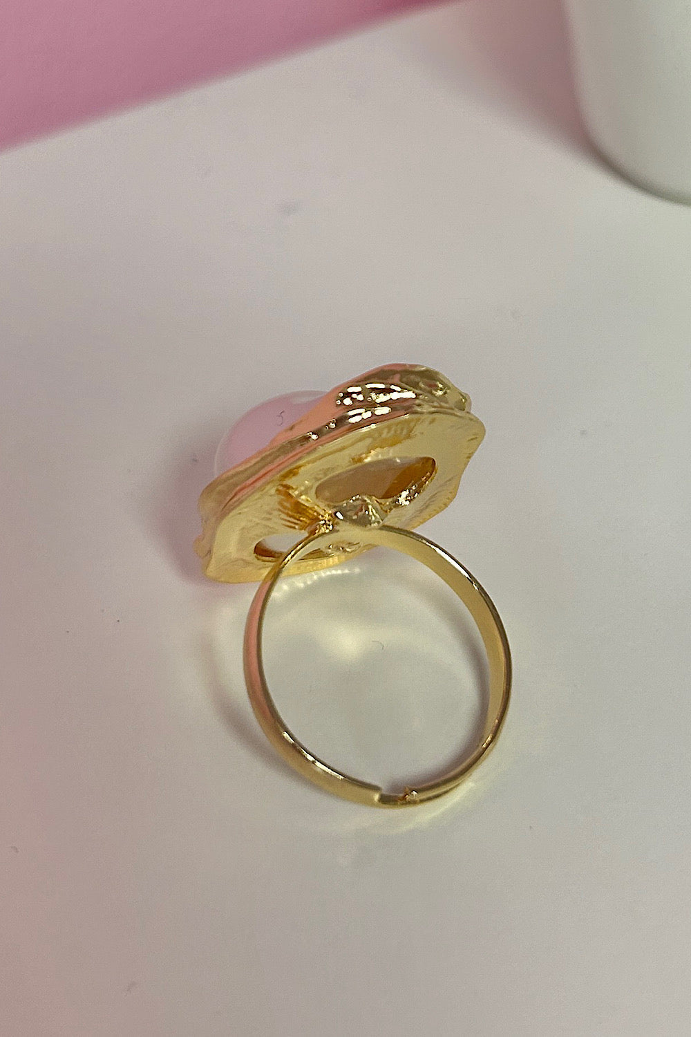 Gold Pearl Oversized Ring