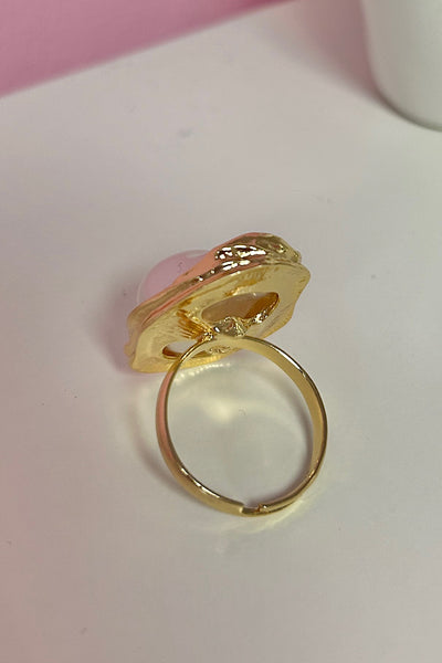 Pearl Gold Oversized Ring