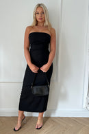 Eloise Black Bandeau Strapless Maxi Dress