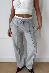 Grey Boxer Wide Leg Joggers