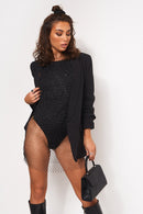 Bora Black Diamante Mini Dress