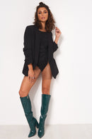 Bora Black Diamante Mini Dress