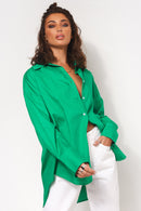 Green Oversized Boyfriend Shirt