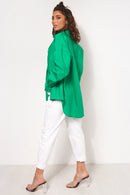 Green Oversized Boyfriend Shirt