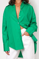 Green Oversized Boyfriend Shirt