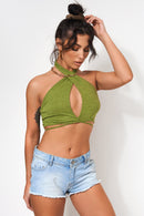 Kinley Green Halter Neck Top