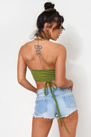 Kinley Green Halter Neck Top