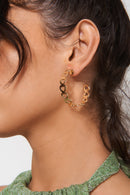 Gold Heart Hoop Earrings