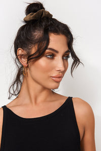 Gold Plated Chain Hoop Earrings