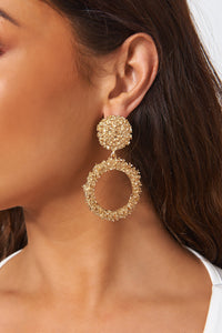 Alia Gold Circle Statement Earrings
