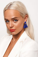 Ari Blue Tassel Earrings