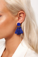 Ari Blue Tassel Earrings