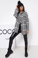 Black Dogtooth Shirt Shacket