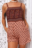 Tilly Burgundy Boho Playsuit