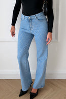 Naomi Blue Denim Diamante Cross Jeans