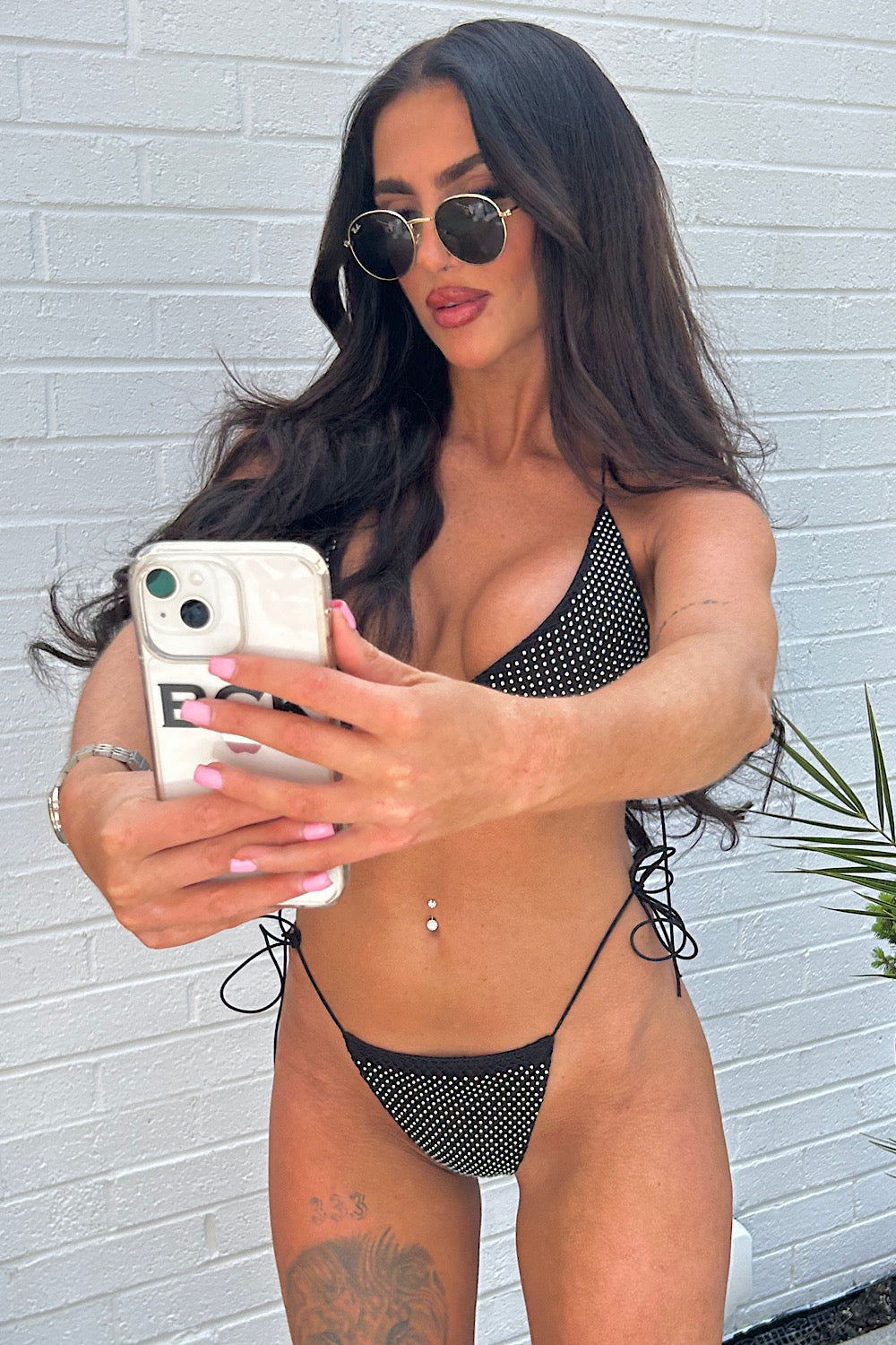 Kairo Black Diamante Bikini