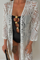 Tiffany White Crochet Kimono