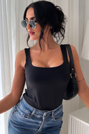 Dina Black Bodysuit