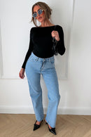 Naomi Blue Denim Diamante Cross Jeans