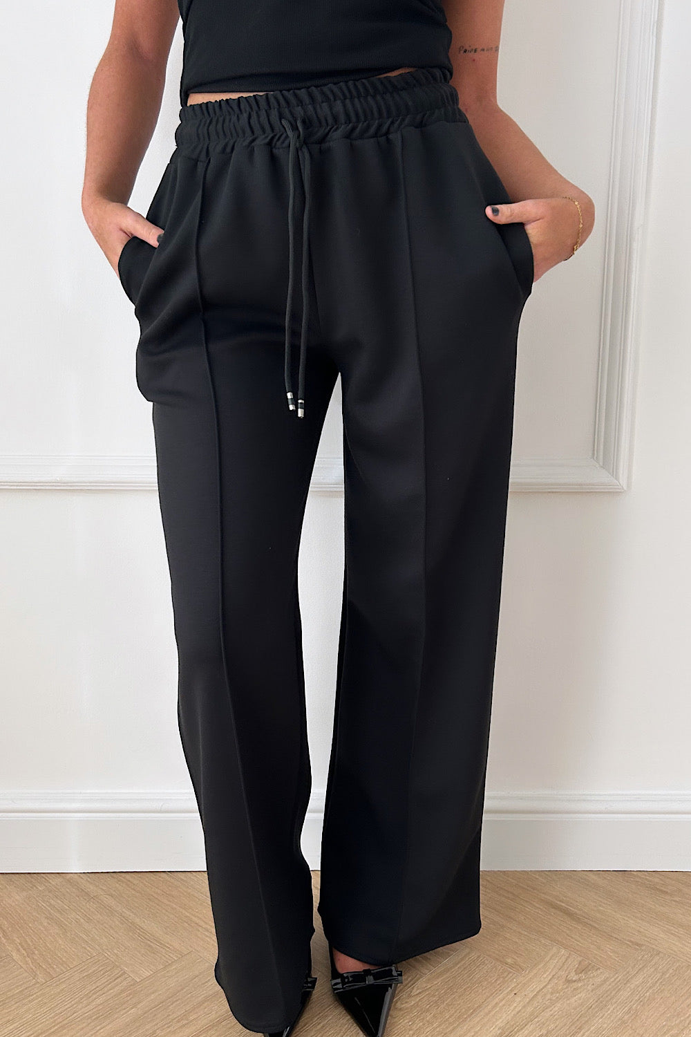 Black Wide Leg Joggers
