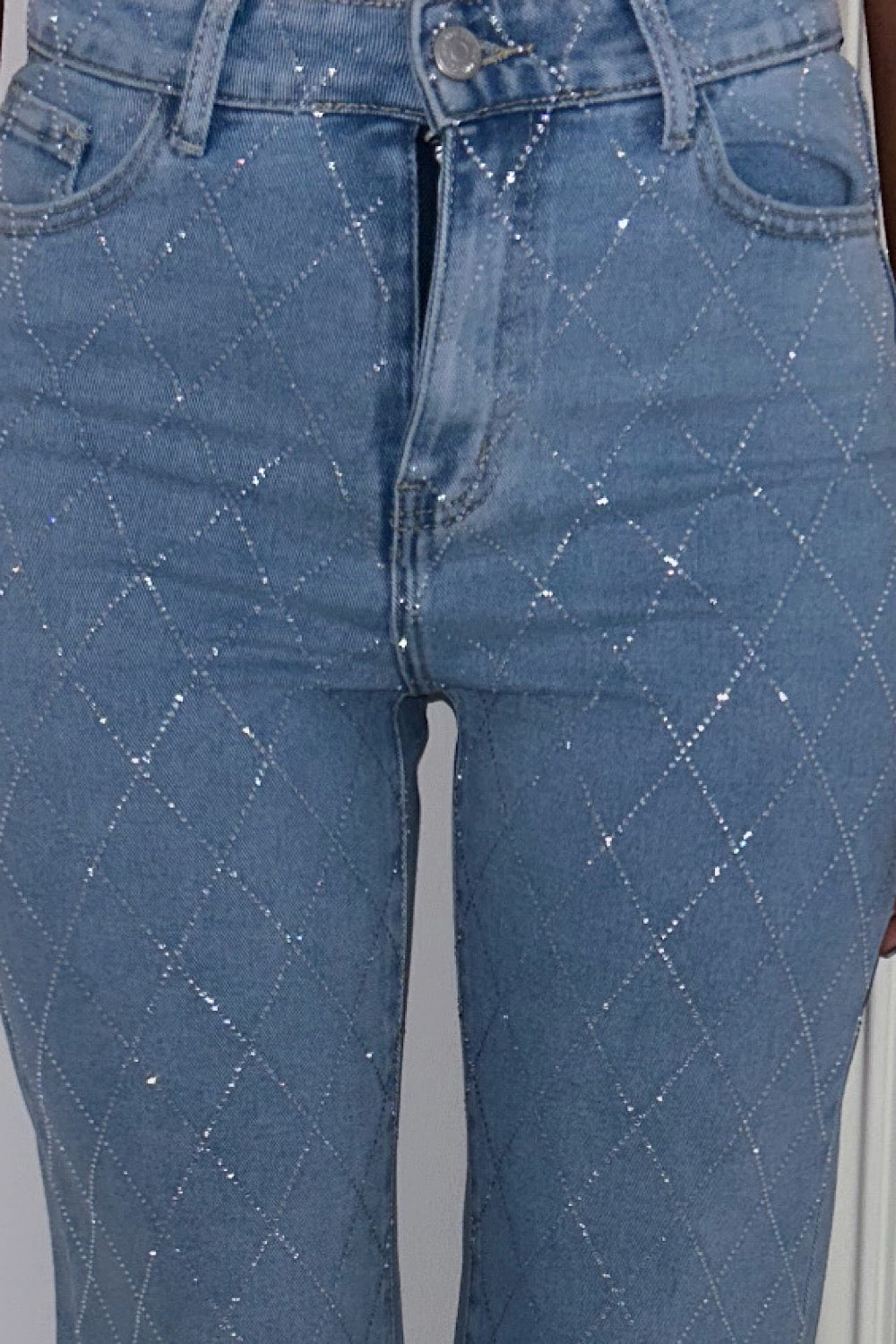 Naomi Blue Denim Diamante Cross Jeans