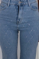 Naomi Blue Denim Diamante Cross Jeans