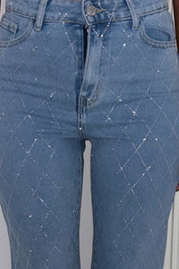 Naomi Blue Denim Diamante Cross Jeans