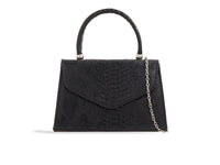 Black Croc Envelope Bag
