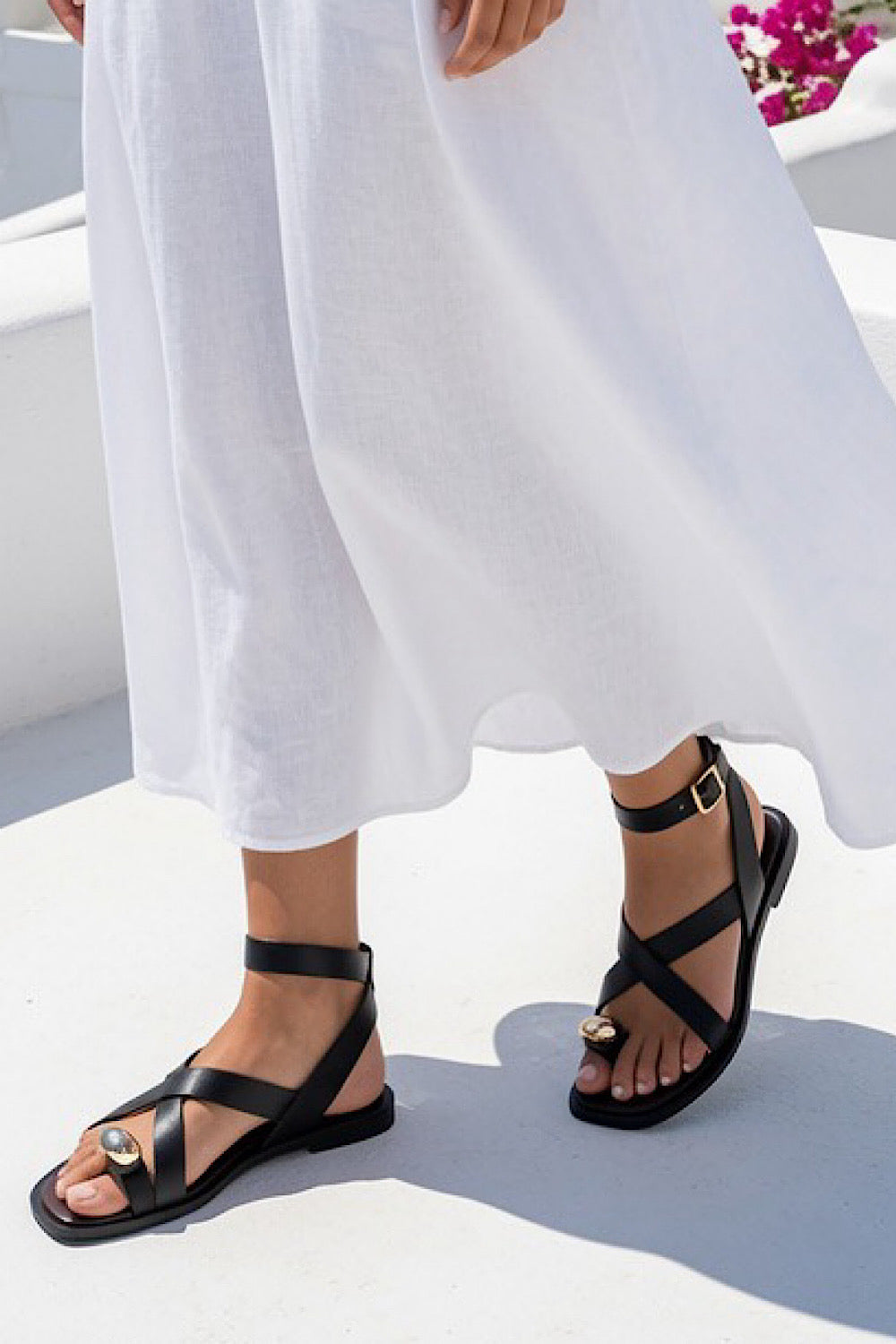 Gold Toe Post Sandals