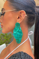 Green Shell Earrings