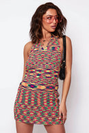 Alani Multicoloured Halter Mini Dress