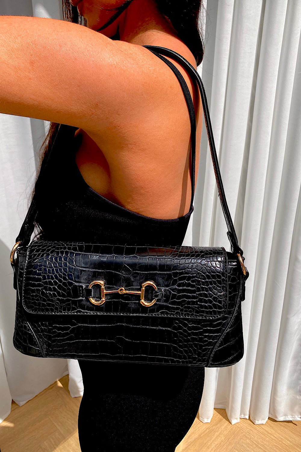 Black Croc Bag