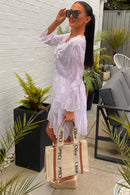Tori White Crochet Dress