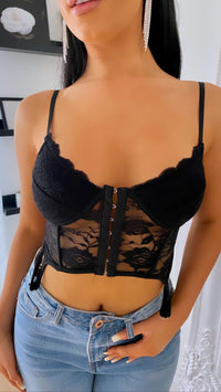 Black Lace Garter Corset