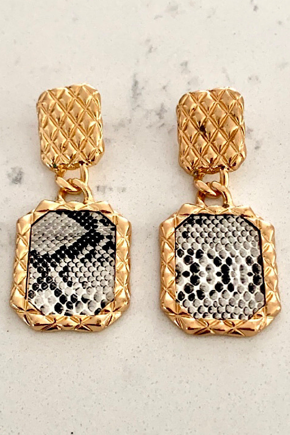 Gold Snakeskin Earrings