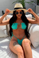 Turquoise Frill Bikini