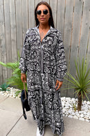 Black Aztec Maxi Dress