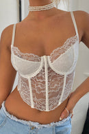 Monet White Lace Corset Top