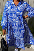 Blue Aztec Maxi Dress