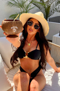 Black & Gold T Bar Bikini
