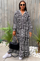 Black Aztec Maxi Dress