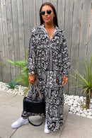 Black Aztec Maxi Dress