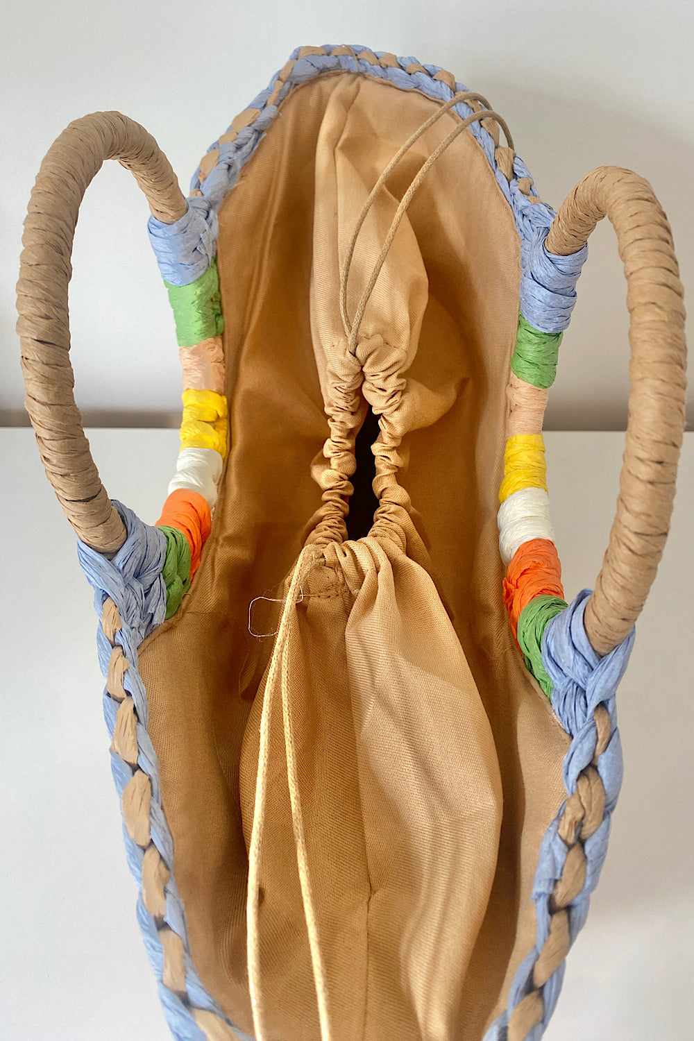 Santorini Multicoloured Straw Hand Bag