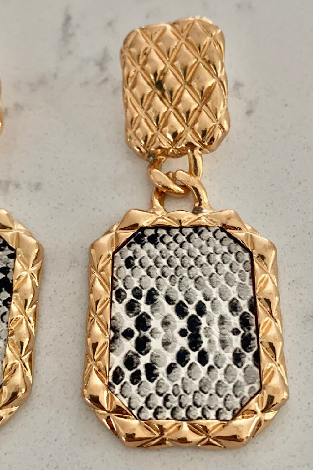 Gold Snakeskin Earrings