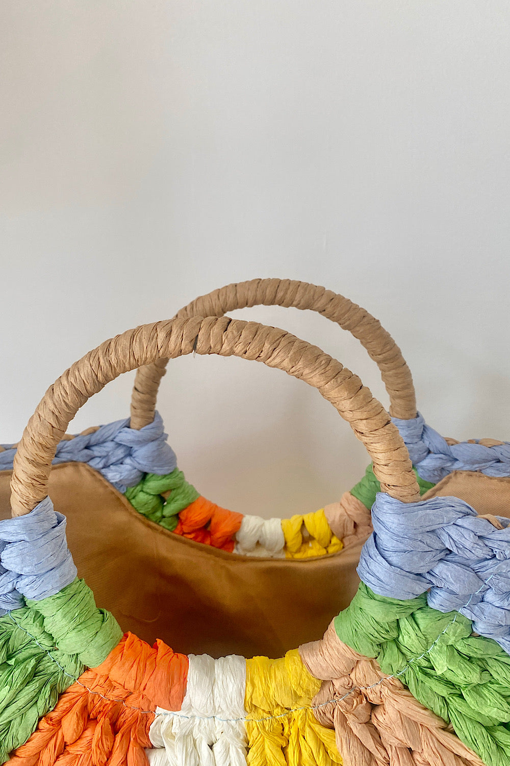 Santorini Multicoloured Straw Hand Bag