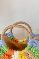Santorini Multicoloured Straw Hand Bag