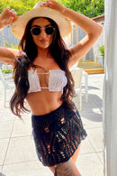 Malui Black Crochet Mini Skirt