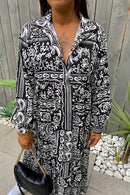 Black Aztec Maxi Dress