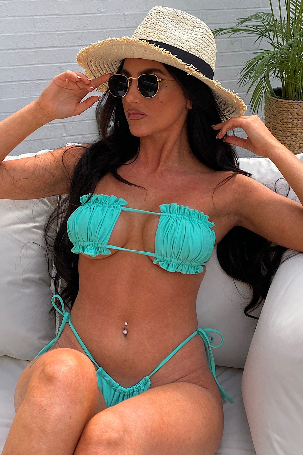 Turquoise Frill Bikini